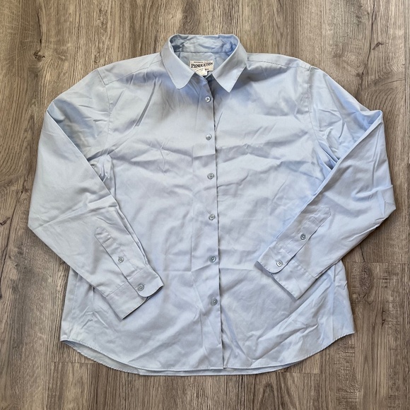 Pendleton Women’s Button Down light blue Blouse Size 16 - Picture 1 of 8